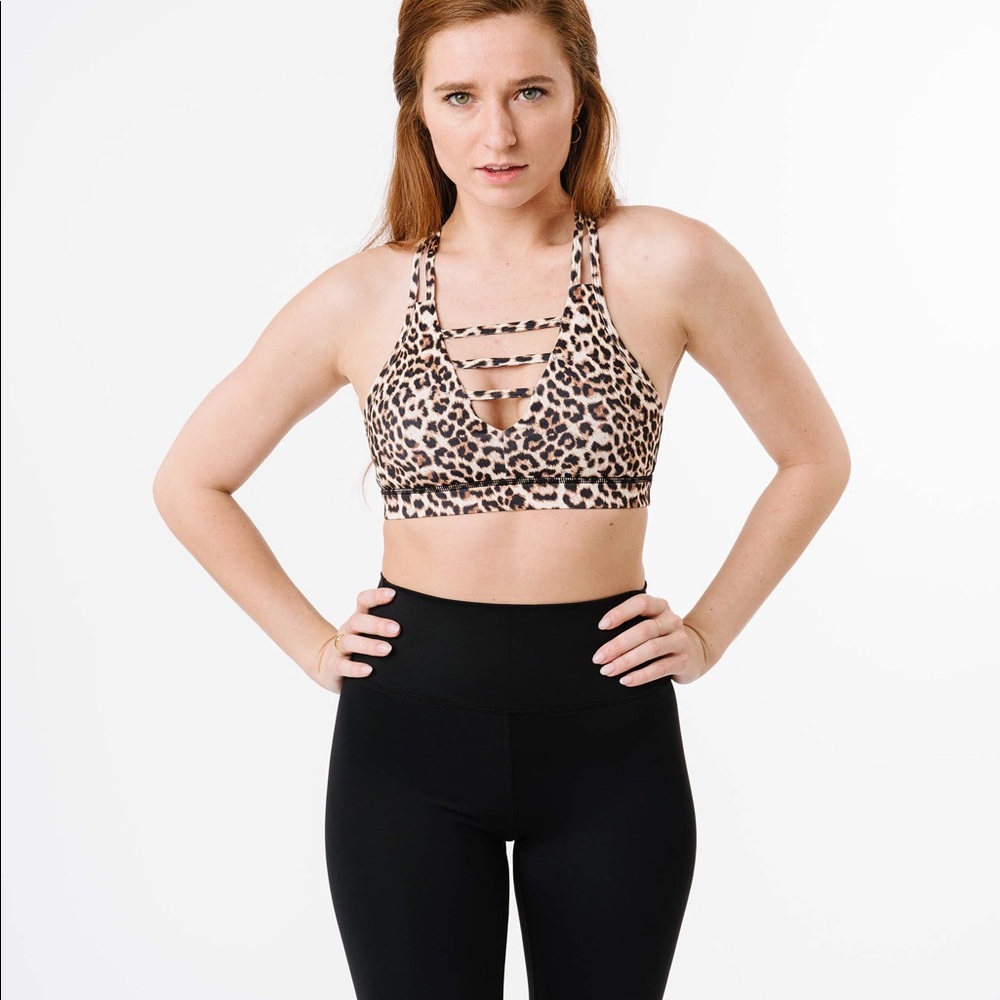 Zyia Leopard Grid Bra